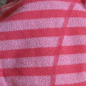MEC Cozy crew Sweater Striped Orange Fleece 5